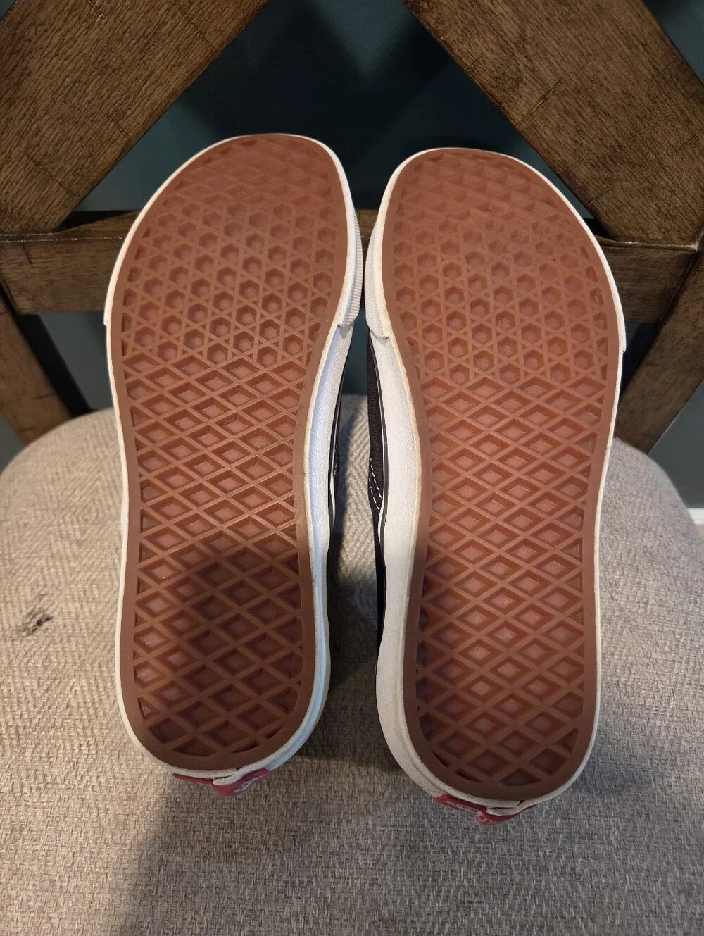 Vans Black Canvas Slip-On Loafers - Size 6.5